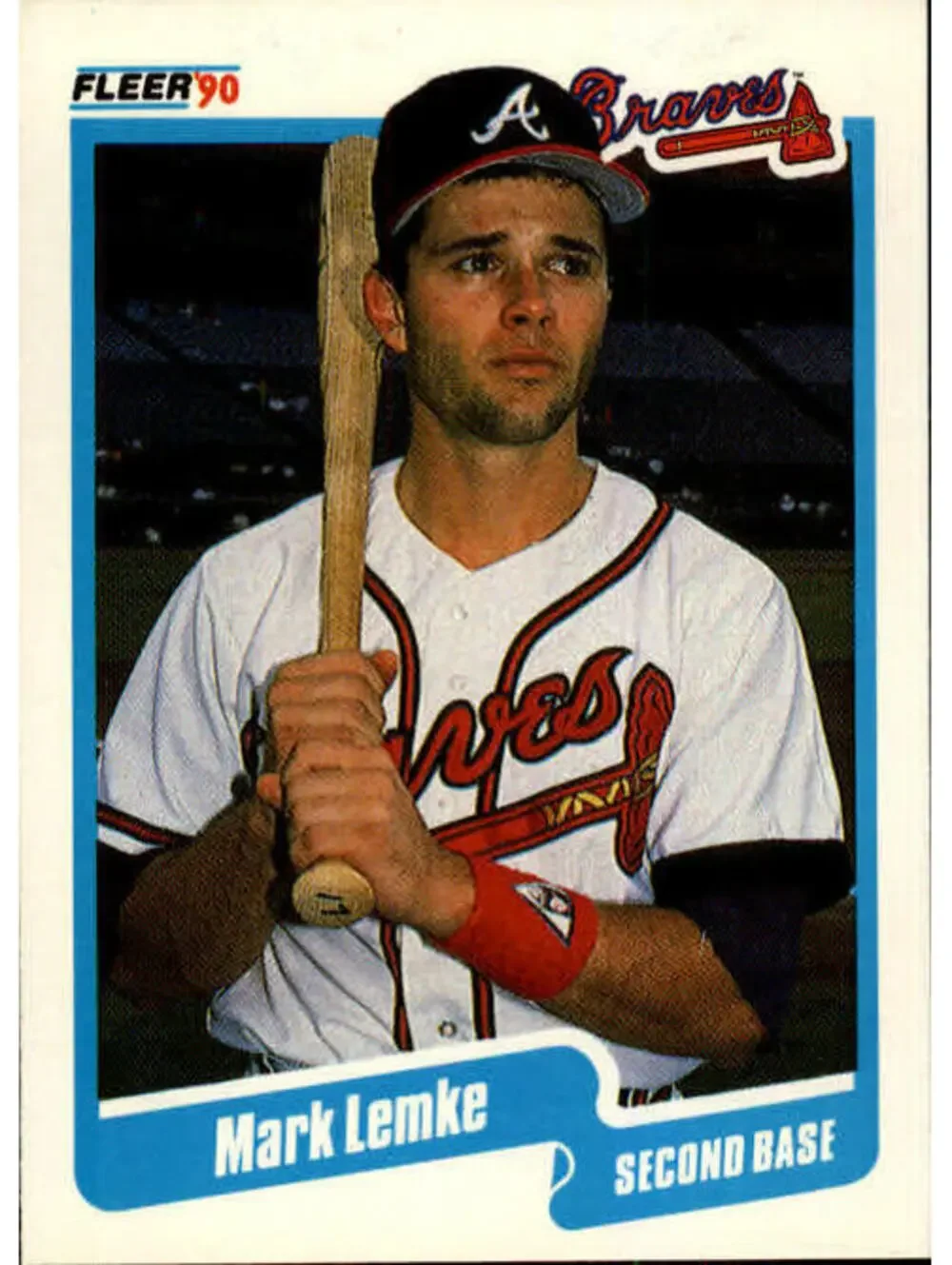 1990 Mark Lemke Fleer Baseball Card #587